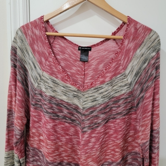 ND New Direction Tunic style Long Sweater Sparkly Metallic Size XL - Picture 3 of 16